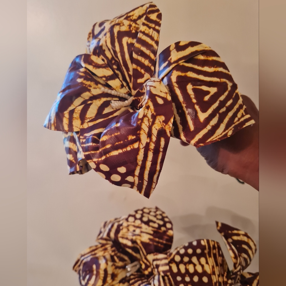Long Stem Ankara Flowers set of 6 pieces